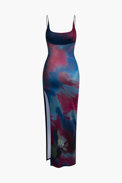 Aurora – Vibrant Elegance – Backless Slip Midi Dress