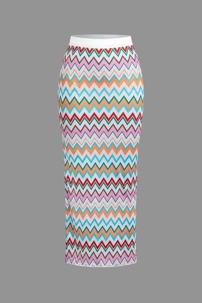 Lilo – Contemporary Contrast – Knit Tank and Maxi Skirt Set