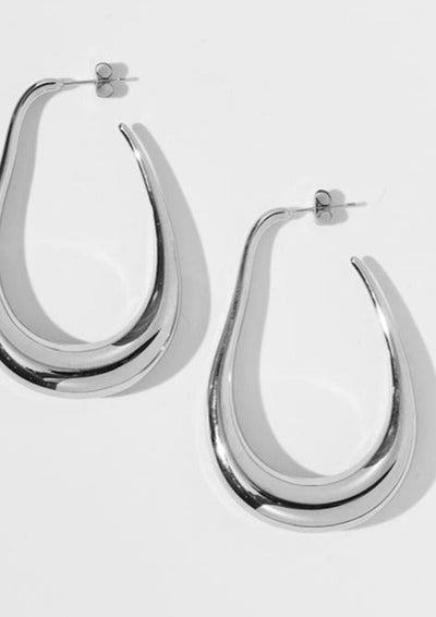 Mariah – Elegant Drop Hoop – Earrings