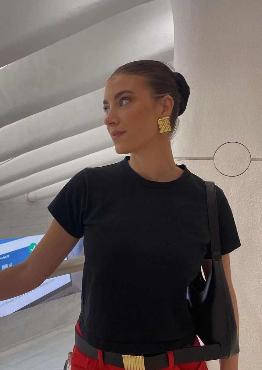 Trixia – Vintage Rectangular – Stud Earrings