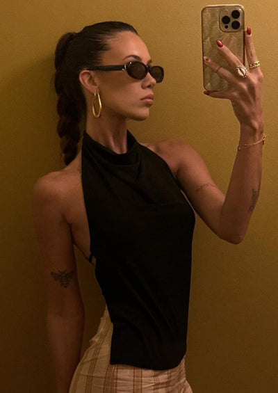 Mariah – Elegant Drop Hoop – Earrings