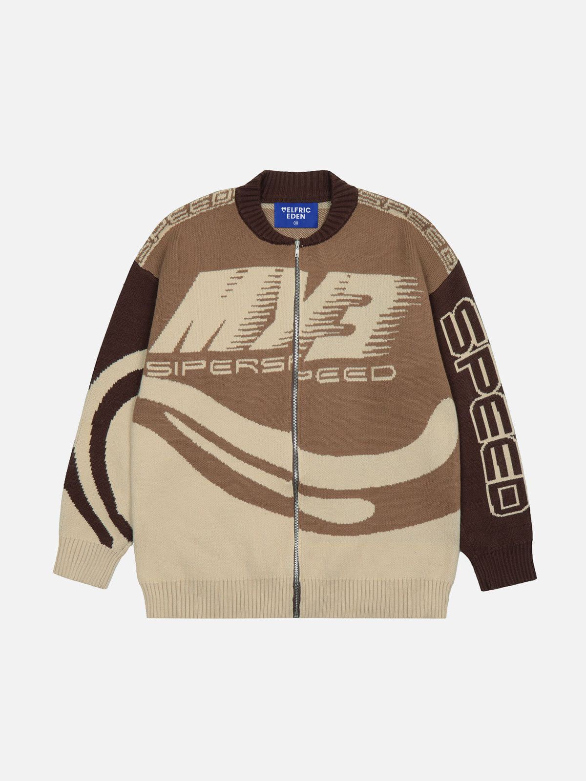 Leona – Bold Racing Print – Cardigan