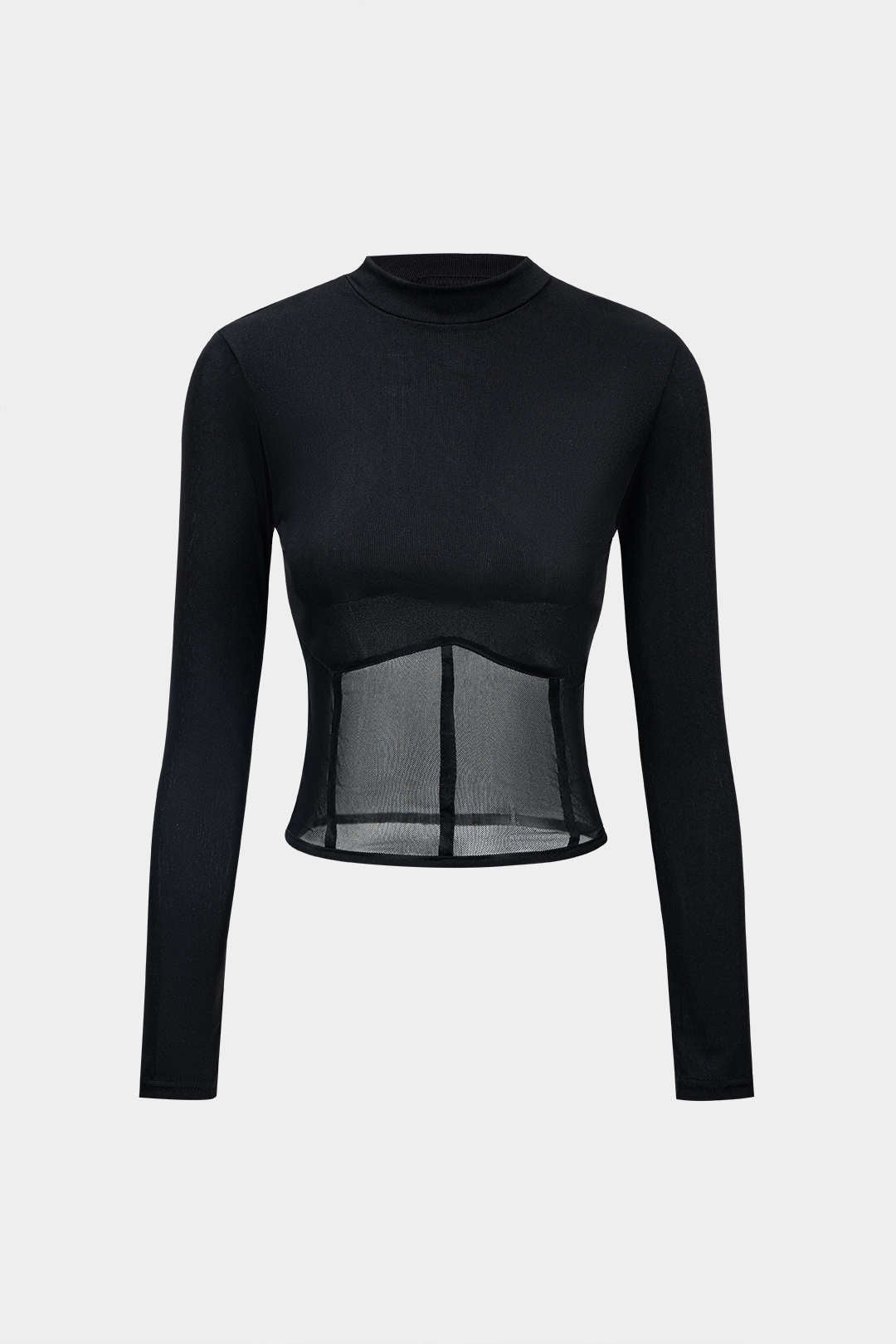 Zanea – Mesh Patchwork – Corset Top
