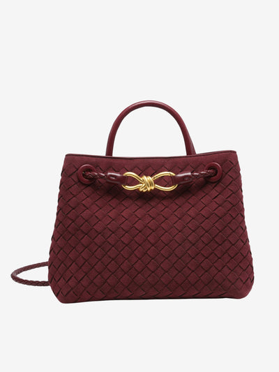 Arya – Elegant Woven Design – Suede Bag