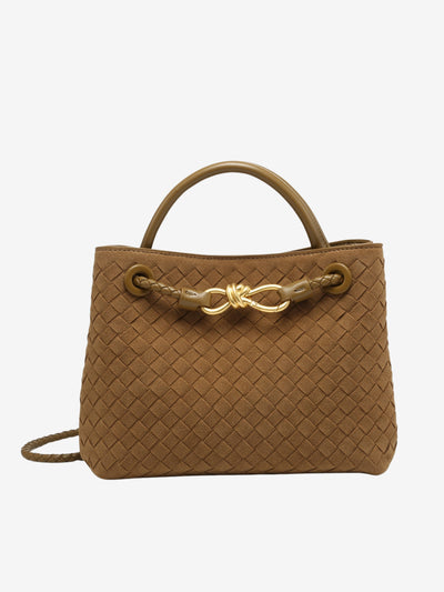Arya – Elegant Woven Design – Suede Bag