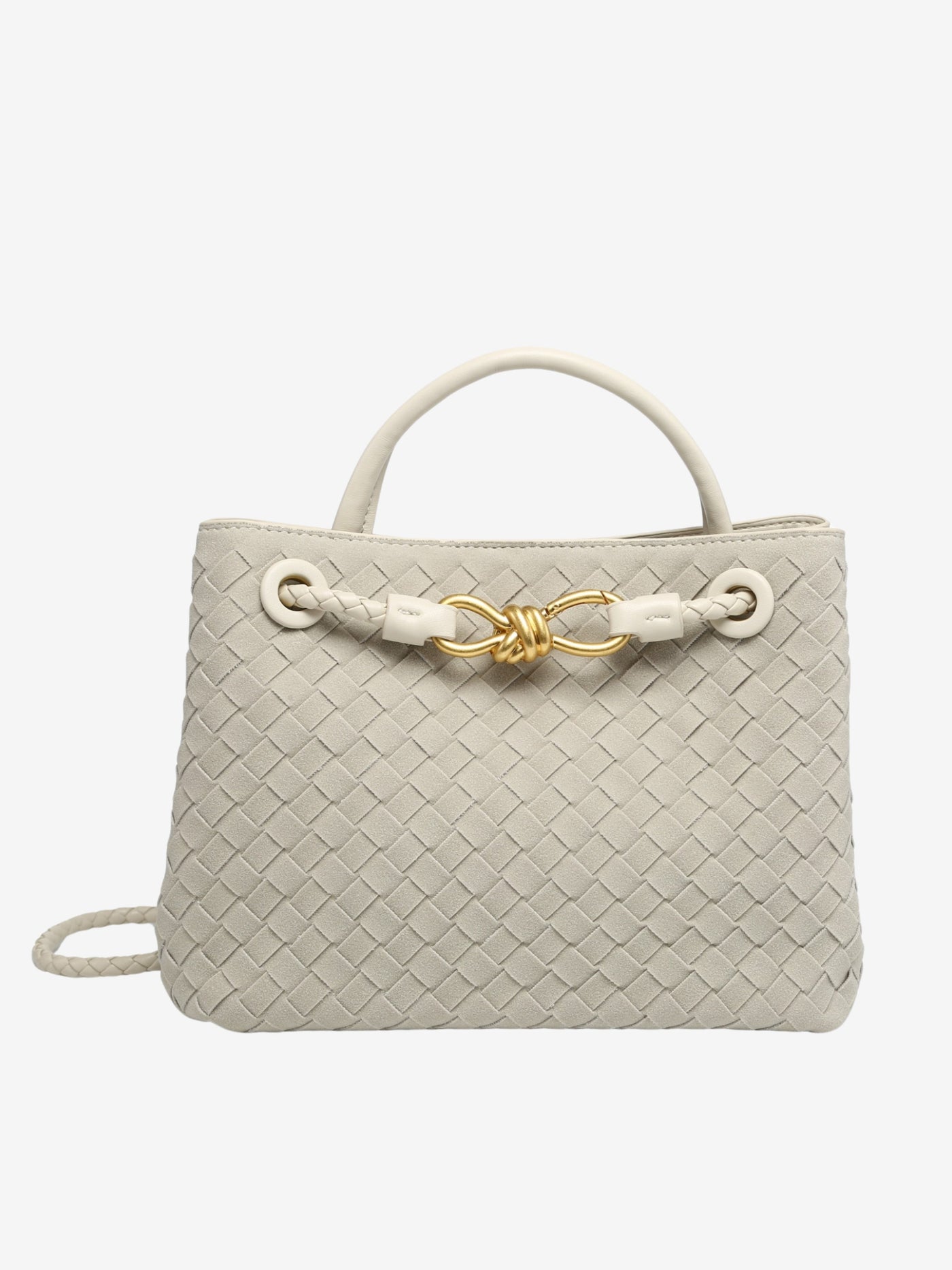 Arya – Elegant Woven Design – Suede Bag