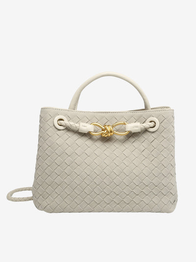 Arya – Elegant Woven Design – Suede Bag