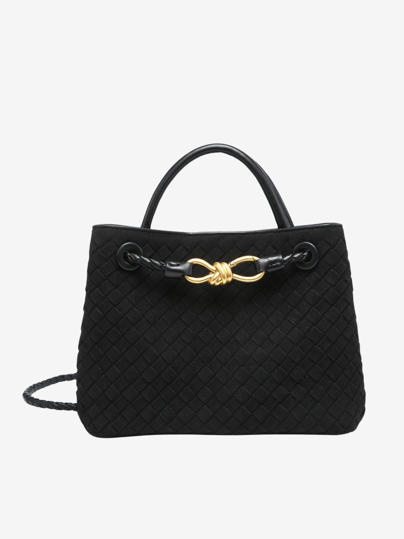 Arya – Elegant Woven Design – Suede Bag
