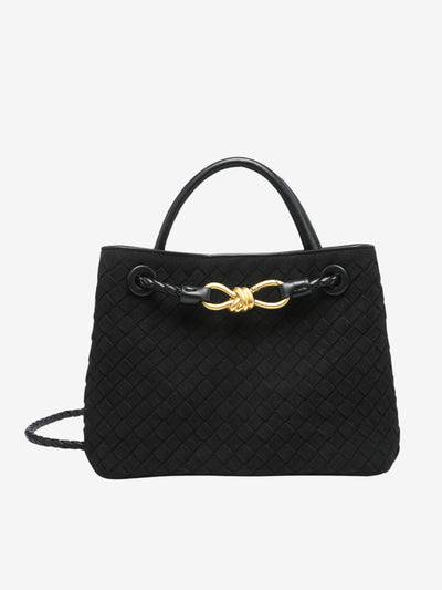 Arya – Elegant Woven Design – Suede Bag
