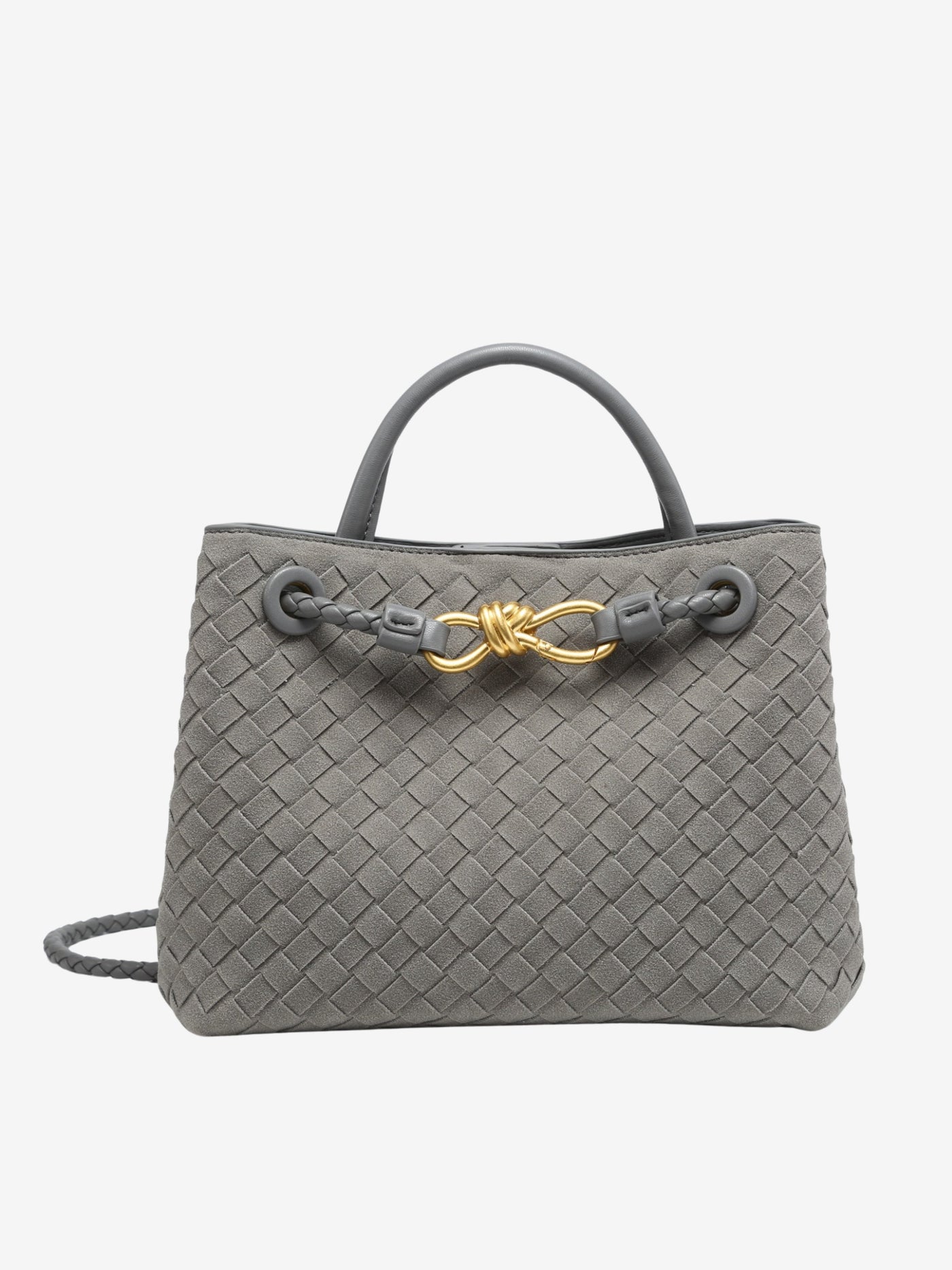 Arya – Elegant Woven Design – Suede Bag