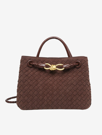 Arya – Elegant Woven Design – Suede Bag