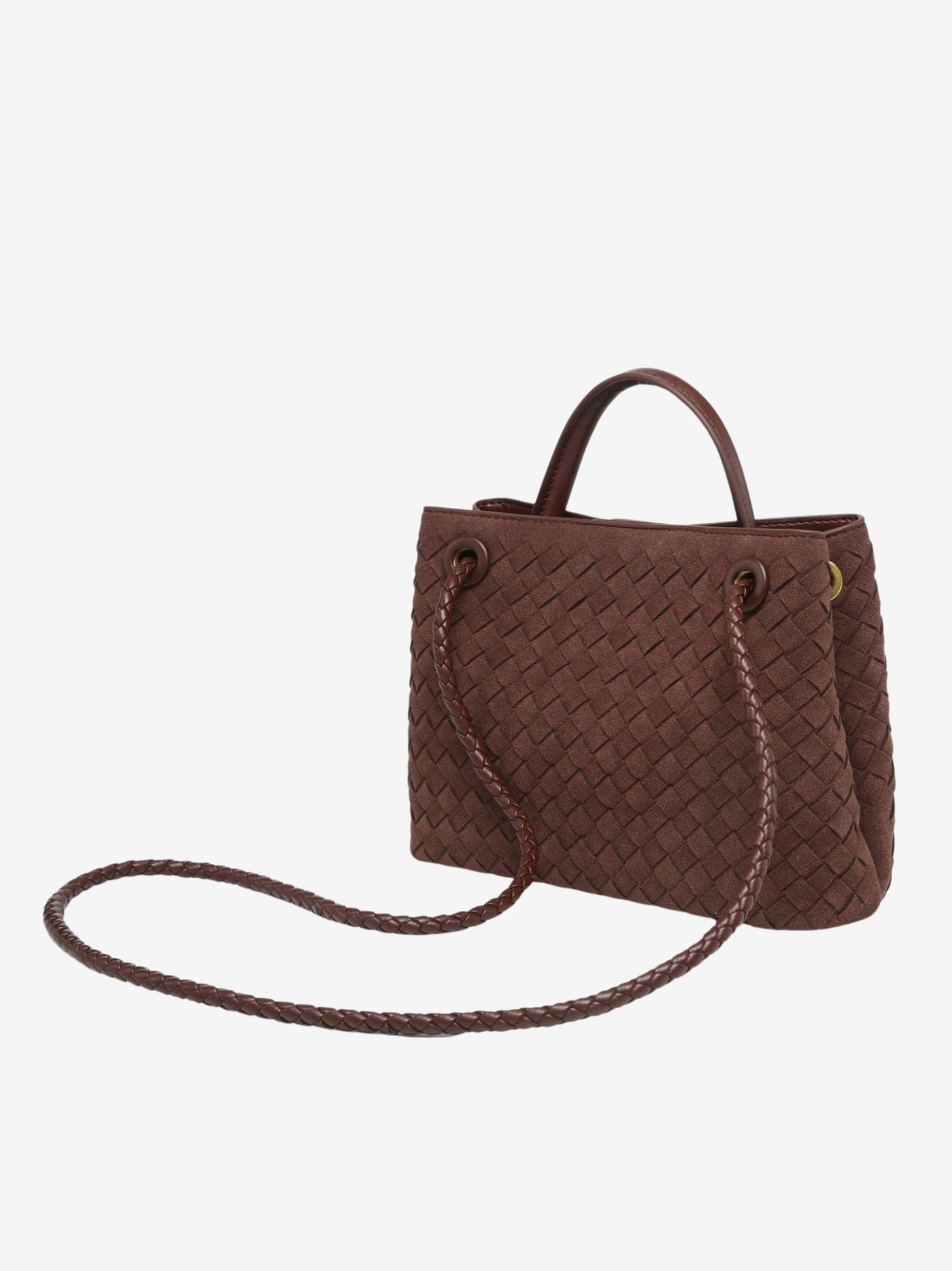 Arya – Elegant Woven Design – Suede Bag