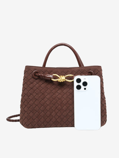 Arya – Elegant Woven Design – Suede Bag