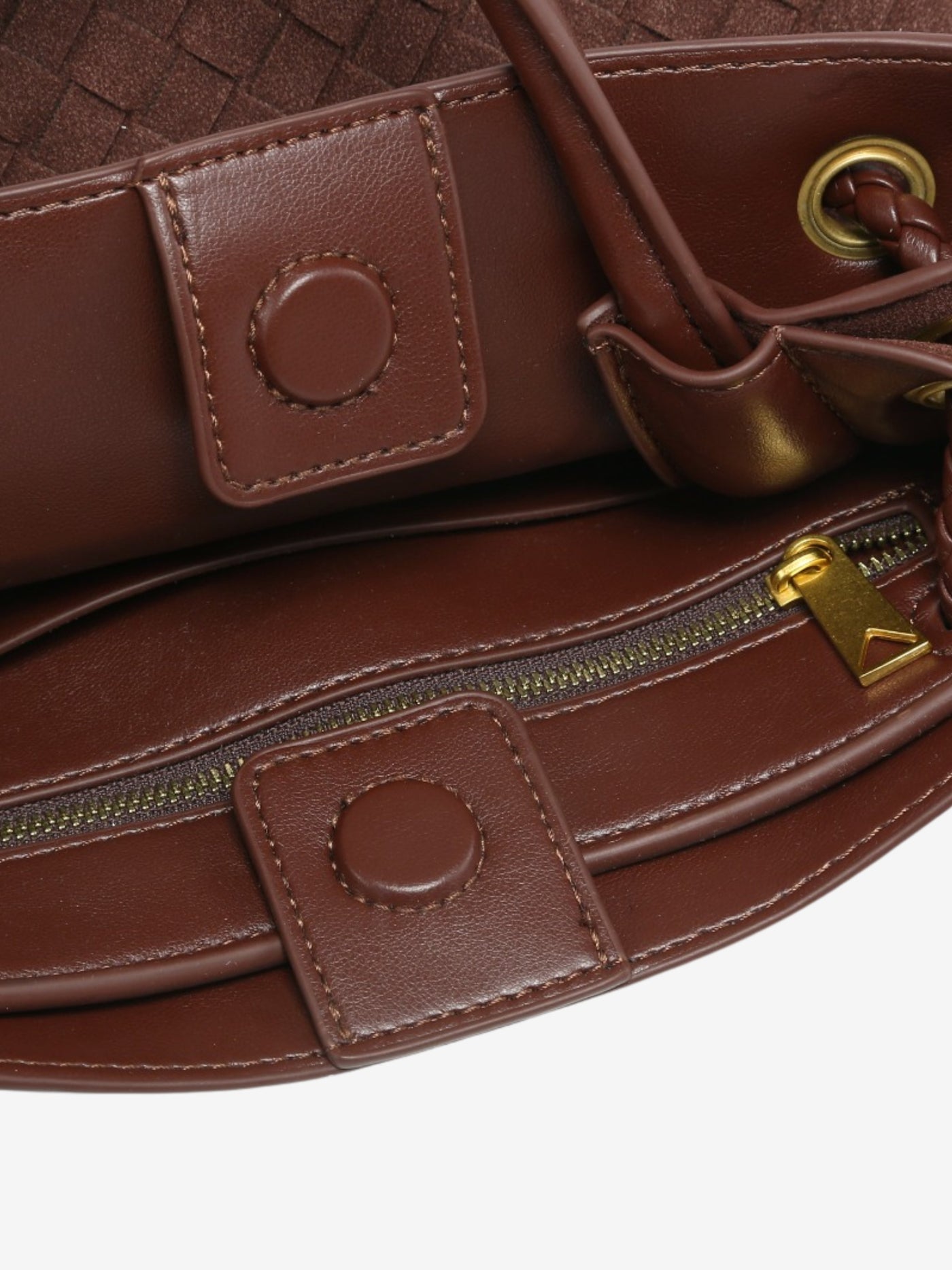 Arya – Elegant Woven Design – Suede Bag