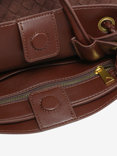 Arya – Elegant Woven Design – Suede Bag