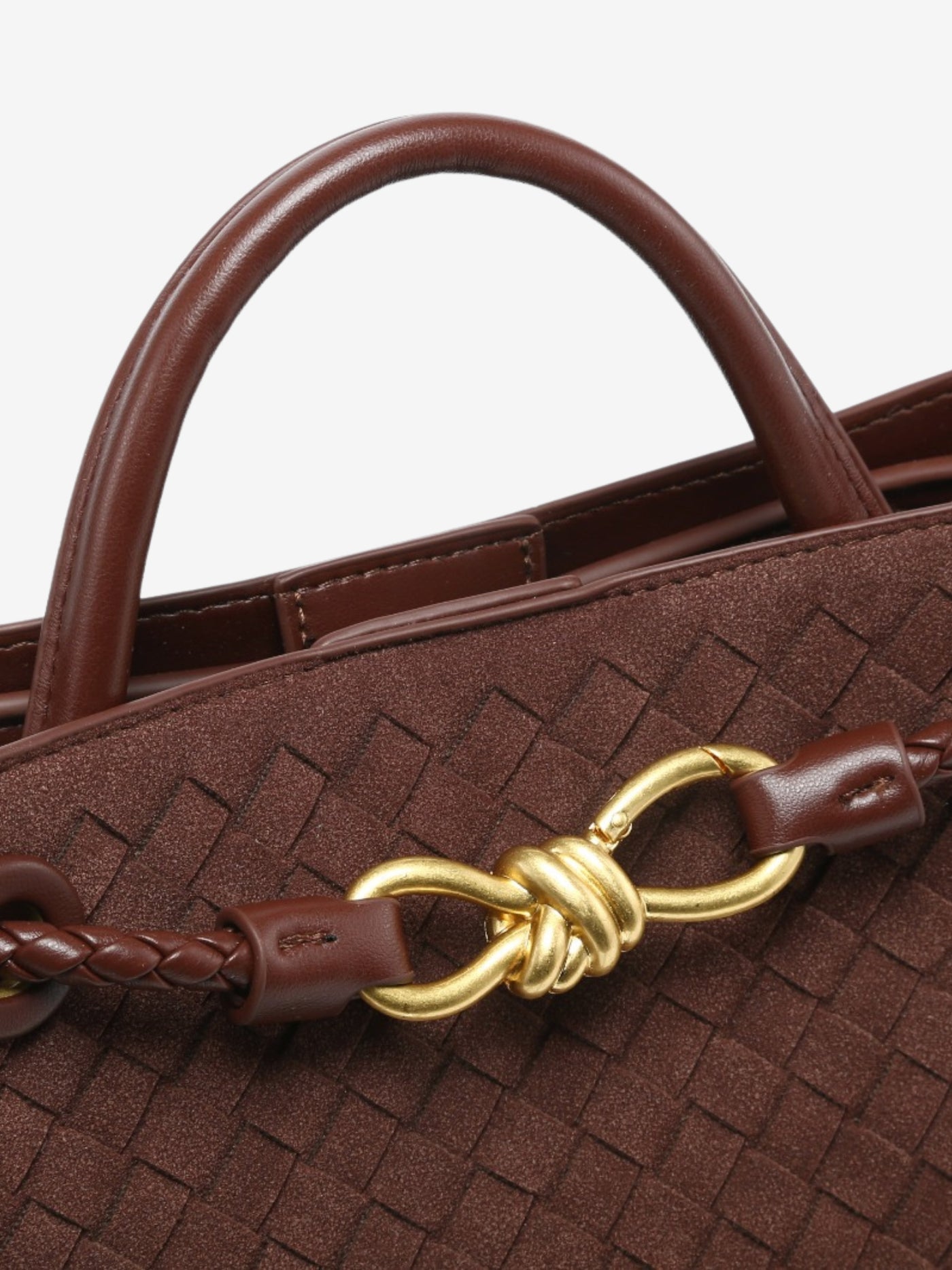 Arya – Elegant Woven Design – Suede Bag