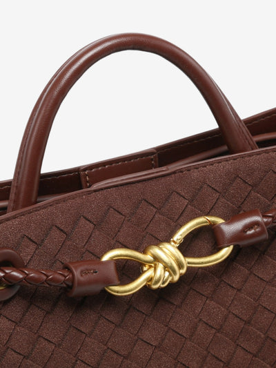Arya – Elegant Woven Design – Suede Bag