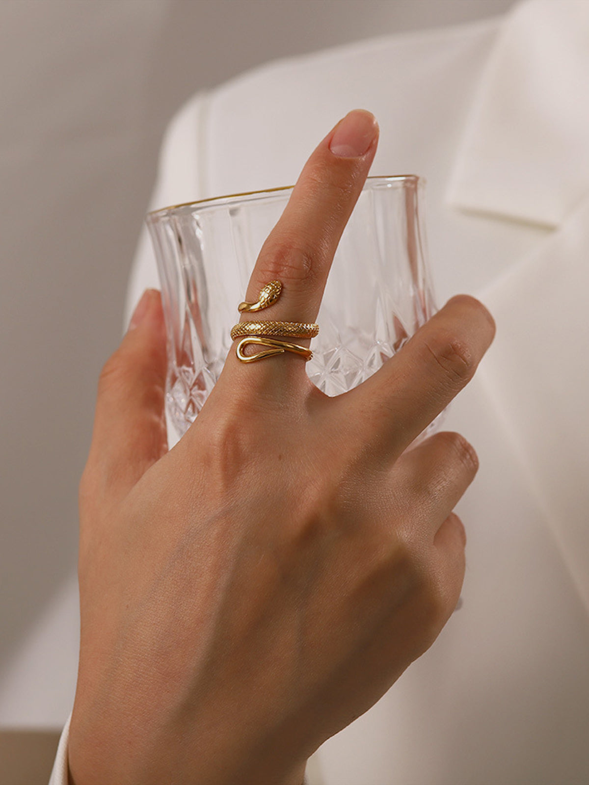 Vanessa – Adjustable Serpentine – Snake Ring