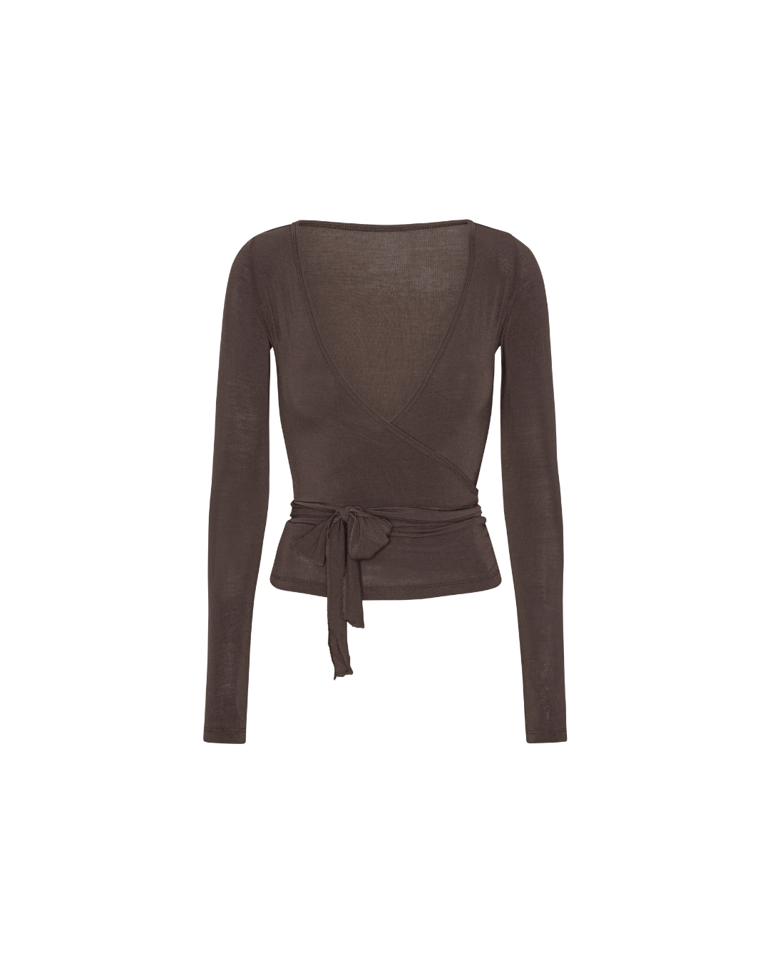 Elena – Elegant Wrap Design – Grey Blouse