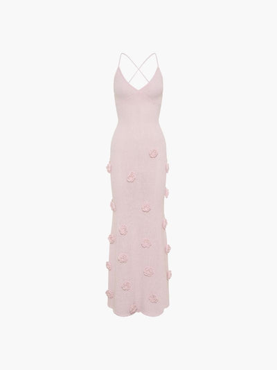Jade – Sophisticated Floral Crochet – Maxi Dress