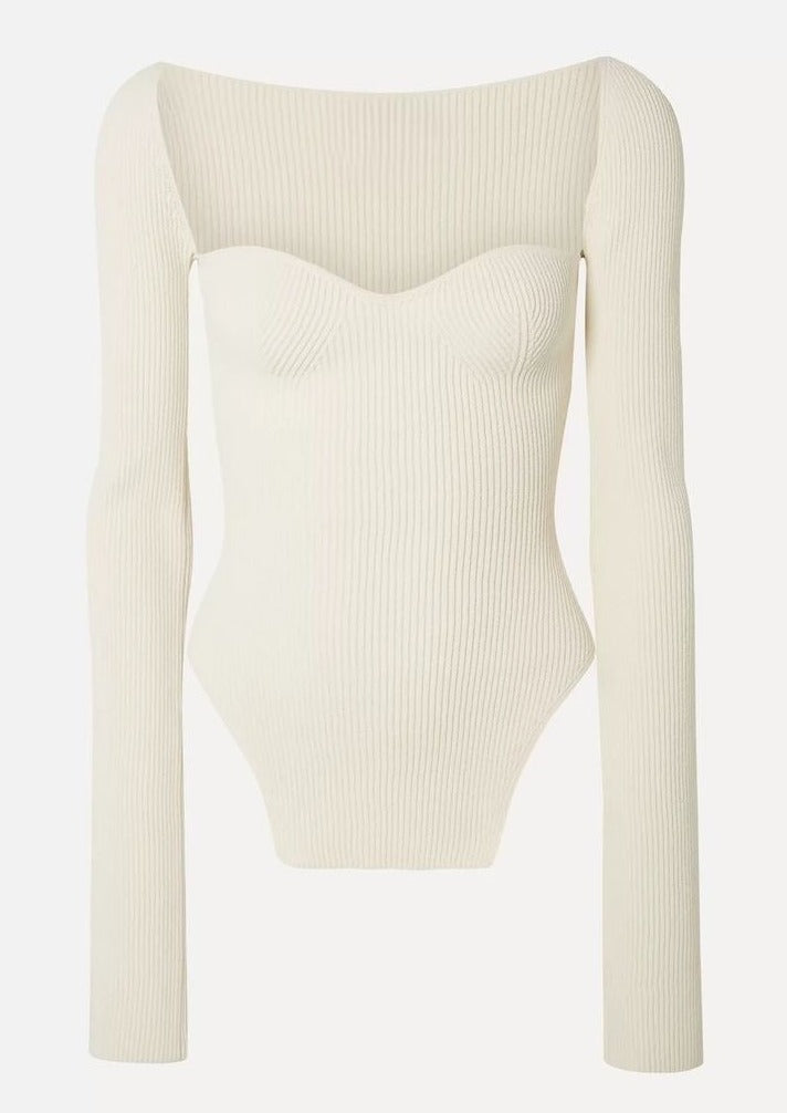 Celine – Sleek Square Neck – Bodycon Top