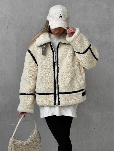 Ela – Luxe Teddy Fabric – Coat