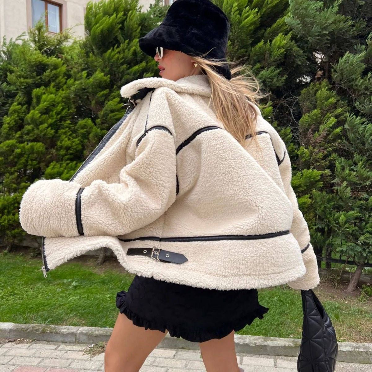 Ela – Luxe Teddy Fabric – Coat