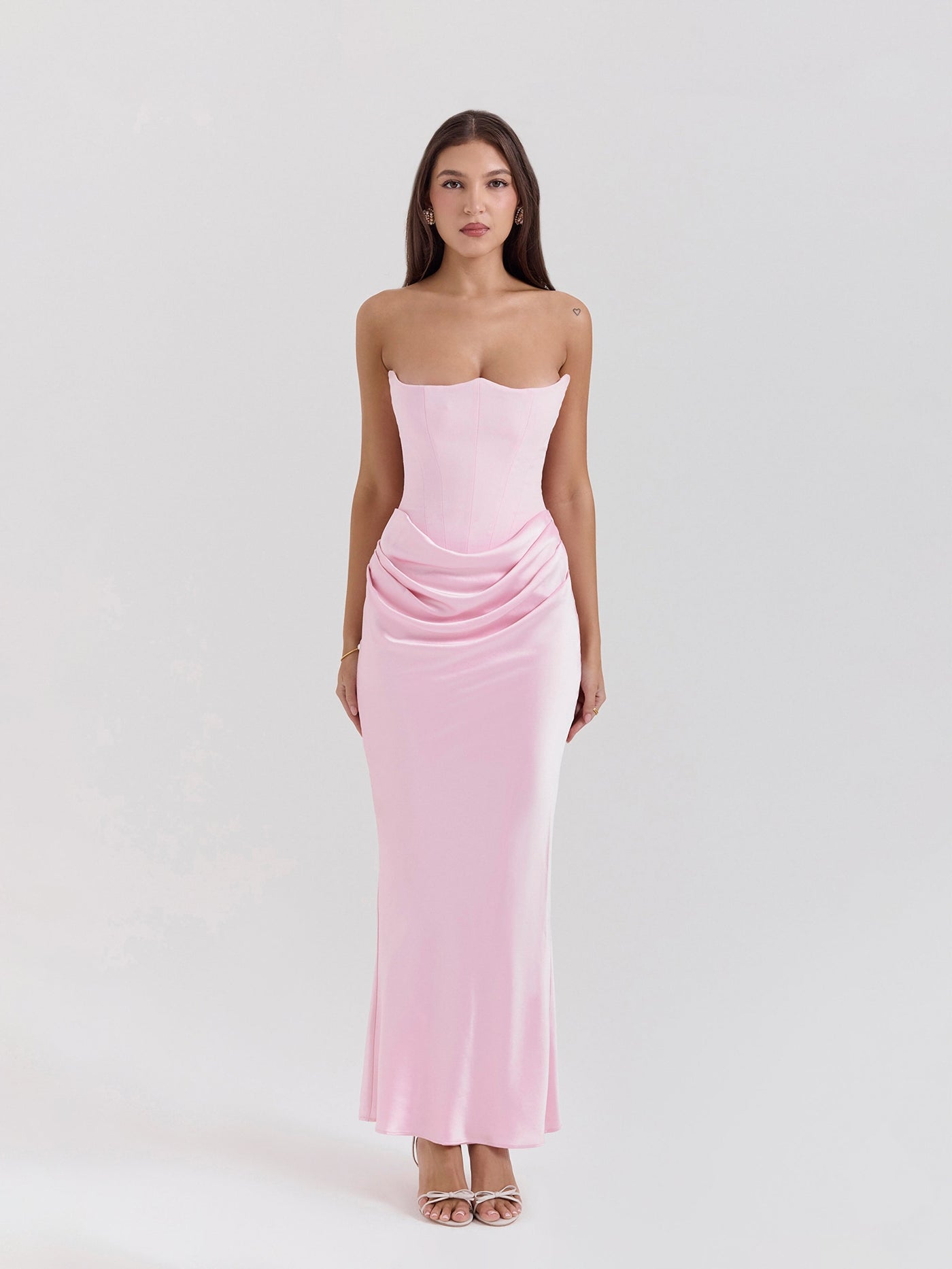 Alika – Elegant Drape Detail – Maxi Dress