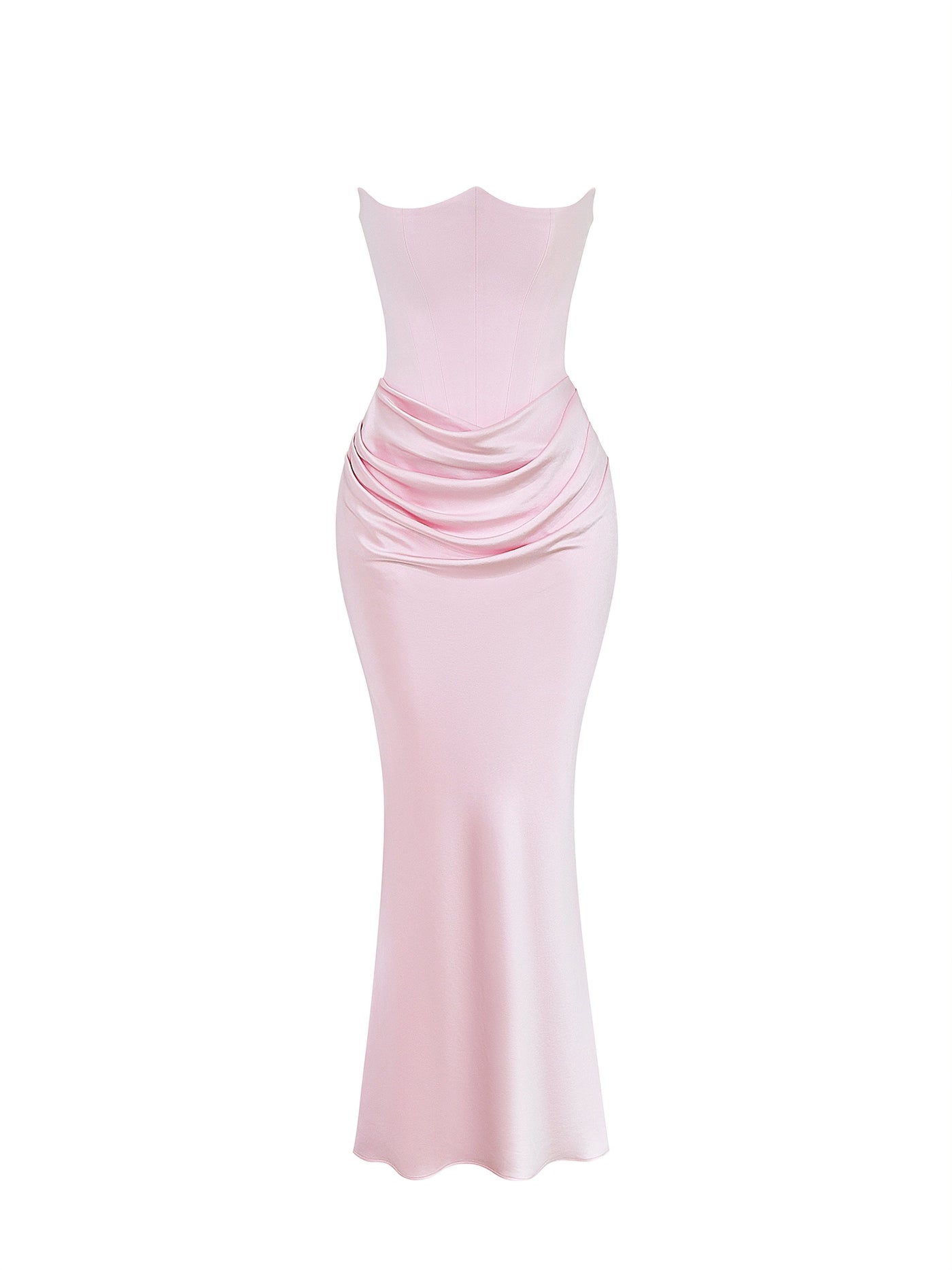 Alika – Elegant Drape Detail – Maxi Dress