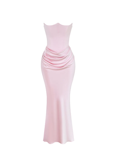 Alika – Elegant Drape Detail – Maxi Dress