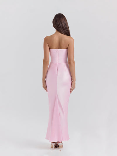 Alika – Elegant Drape Detail – Maxi Dress