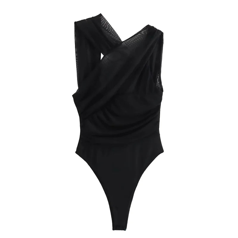 Zia – Bold Mesh Design – Bodysuit