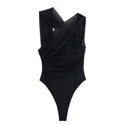 Zia – Bold Mesh Design – Bodysuit