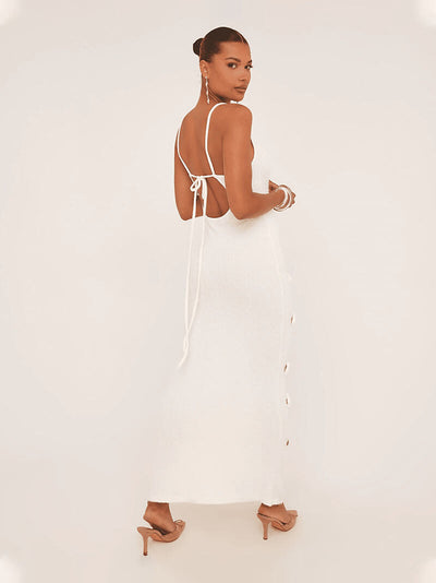 Jade – Sophisticated Floral Crochet – Maxi Dress