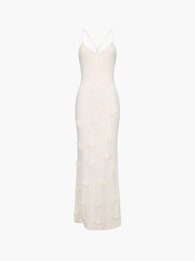 Jade – Sophisticated Floral Crochet – Maxi Dress