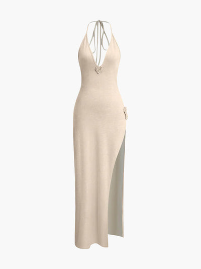 Avery – Elegant Floral Detail – Midi Dress