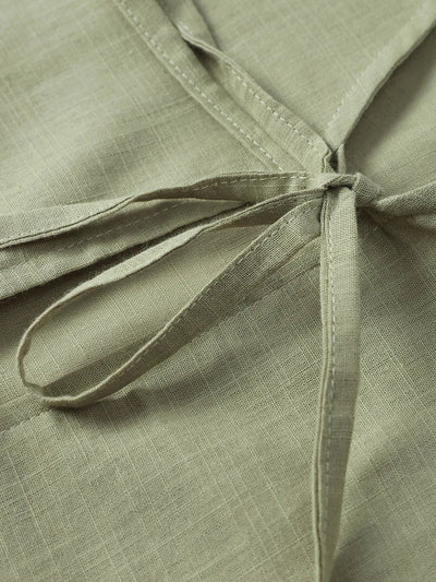 Sola – Linen Lace-Up – Top