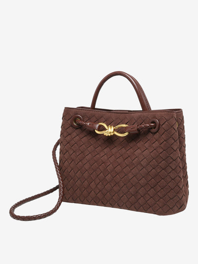Arya – Elegant Woven Design – Suede Bag