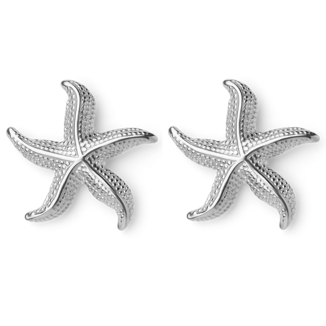 Briana – Elegant Curved Starfish – Earrings