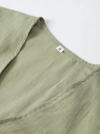Sola – Linen Lace-Up – Top