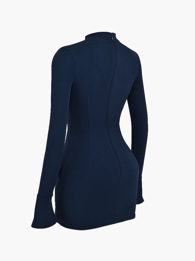 Vanessa – Long Sleeve Bow Detail – Mini Dress