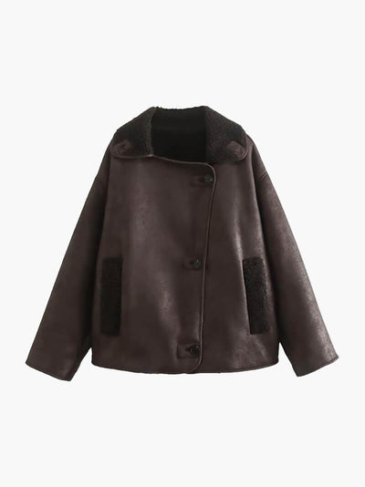 Halle – Modern Elegance – Faux Leather Jacket