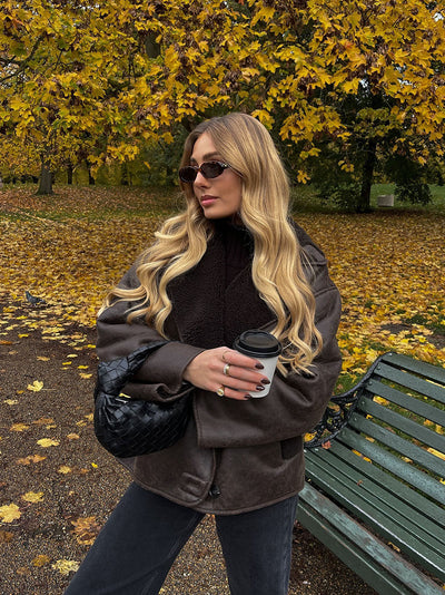 Halle – Modern Elegance – Faux Leather Jacket