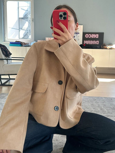 Elara – Luxe Faux Suede – Jacket