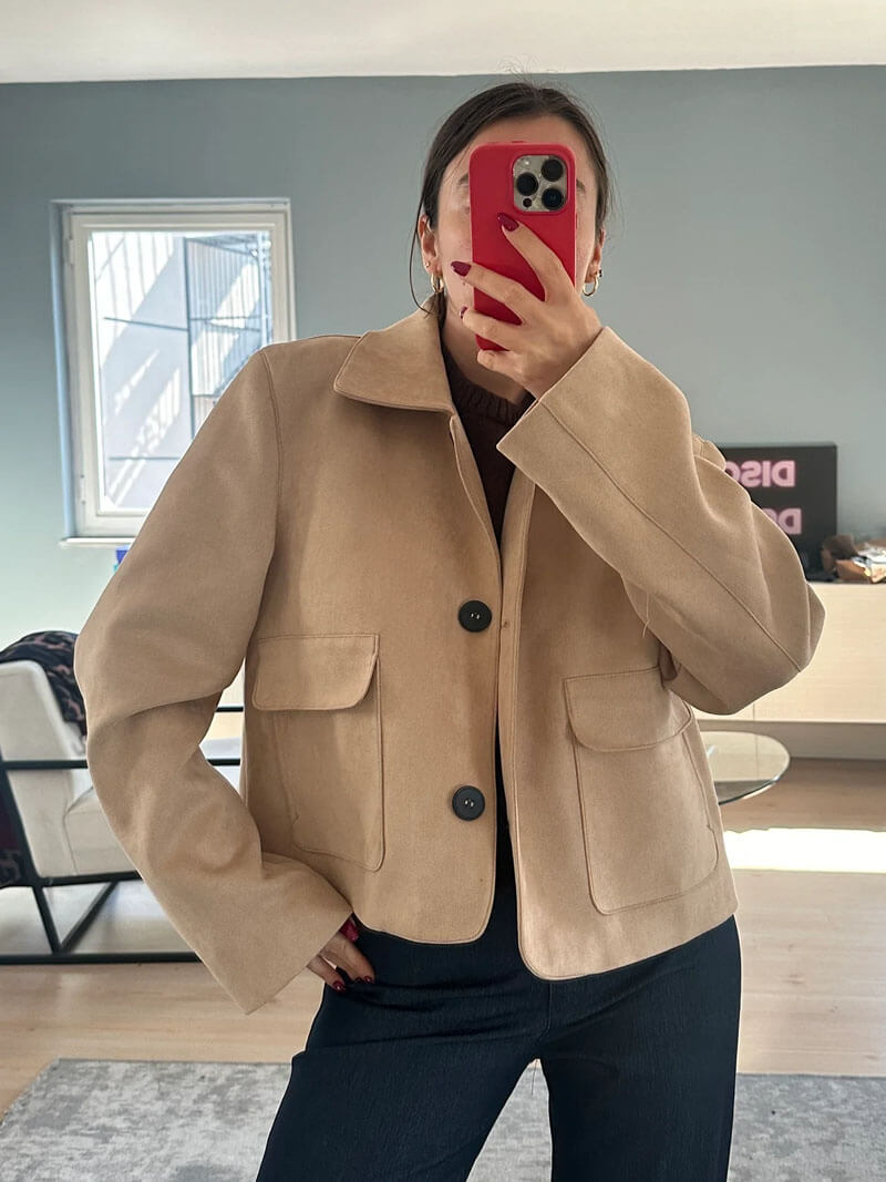 Elara – Luxe Faux Suede – Jacket
