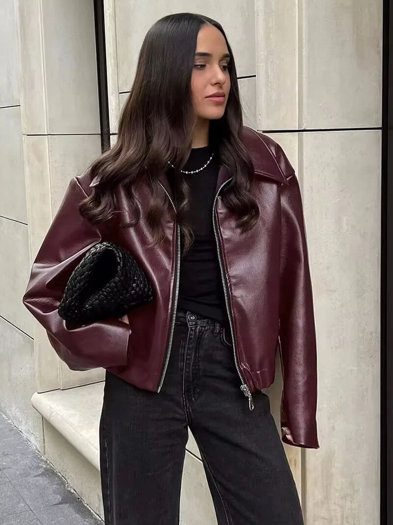 Romy – Sleek Sophistication – Leather Jacket