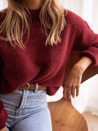 Shiela – Luxe Comfort – Burgundy Pullover