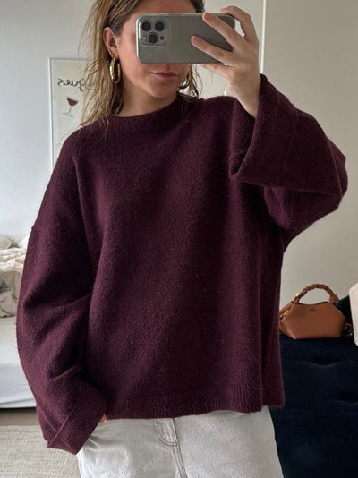 Shiela – Luxe Comfort – Burgundy Pullover