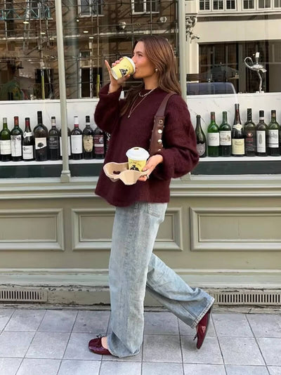 Shiela – Luxe Comfort – Burgundy Pullover