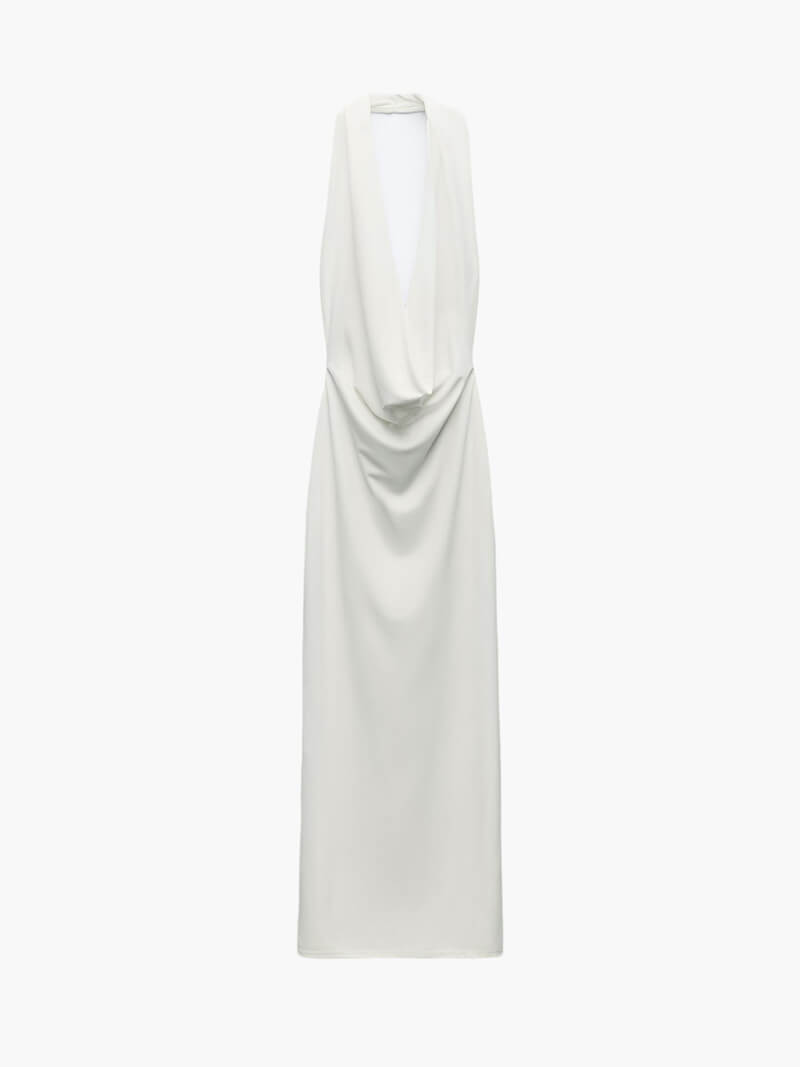 Vera – Elegant Deep V-Neck – Maxi Dress